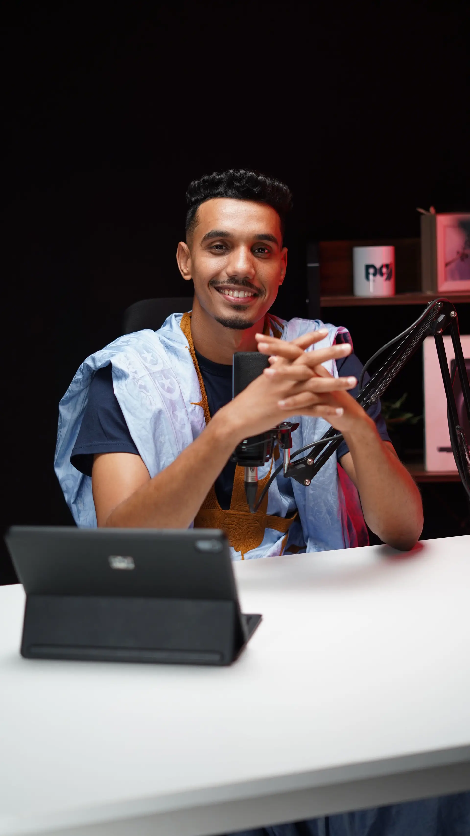 Zufriedener Kursteilnehmer im Studio